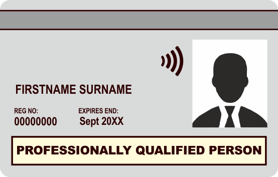 White Professionally Qualified Person CSCS Card
